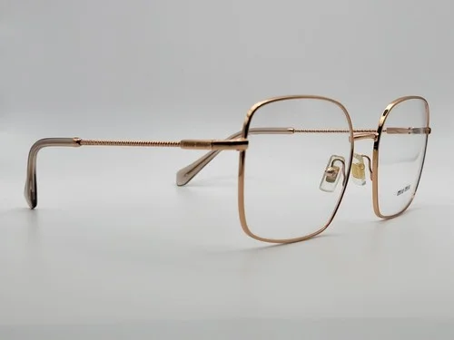 Miu Miu MU51 TV SVF1O1 Pink/Gold Square Full Rim Eyeglass Frames 55-18-140