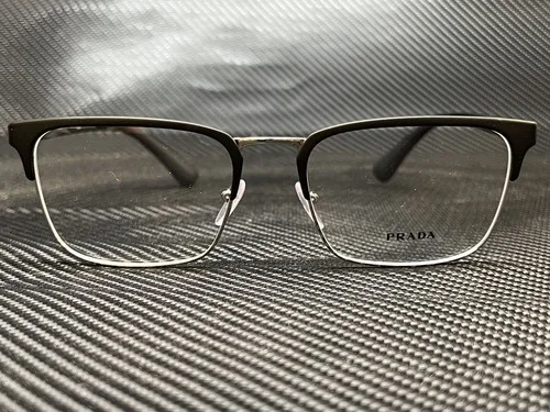 PRADA PR 54TV 1BO1O1 Matte Black Rectangle 55 mm Men 2